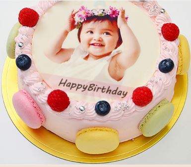 写真ケーキ６歳誕生日